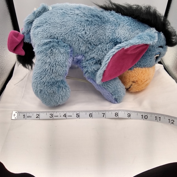 DisneyStore 11" Eeyore Plush w/HookLoop Detachable Tail 2018 Blue Stuffed Toy - Picture 5 of 12